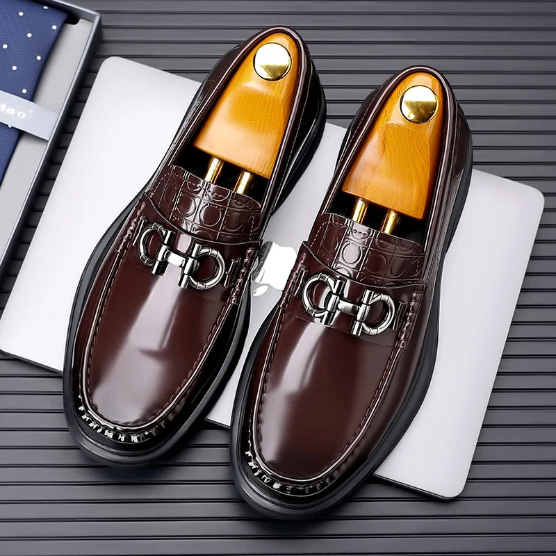 Sapatos Mocassins Masculino de Couro Genuíno - MOSMM017