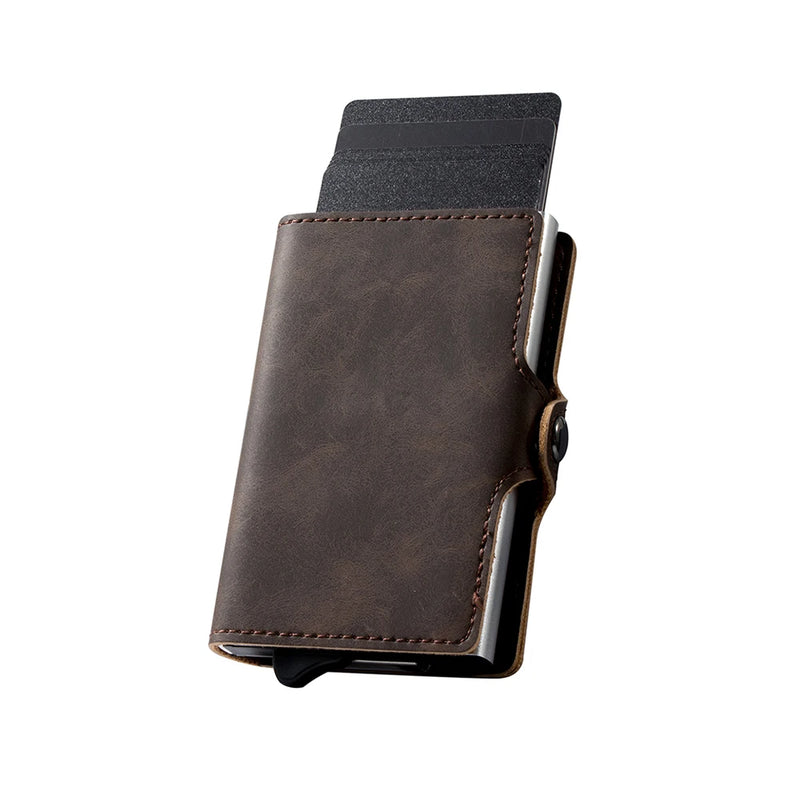 Carteira de Couro Masculina Com Porta Cartão - MOCA11