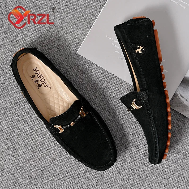 Sapato Mocassim Masculino de Couro de Camurça MOSMM014