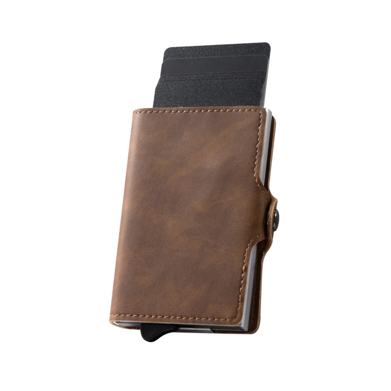 Carteira de Couro Masculina Com Porta Cartão - MOCA11