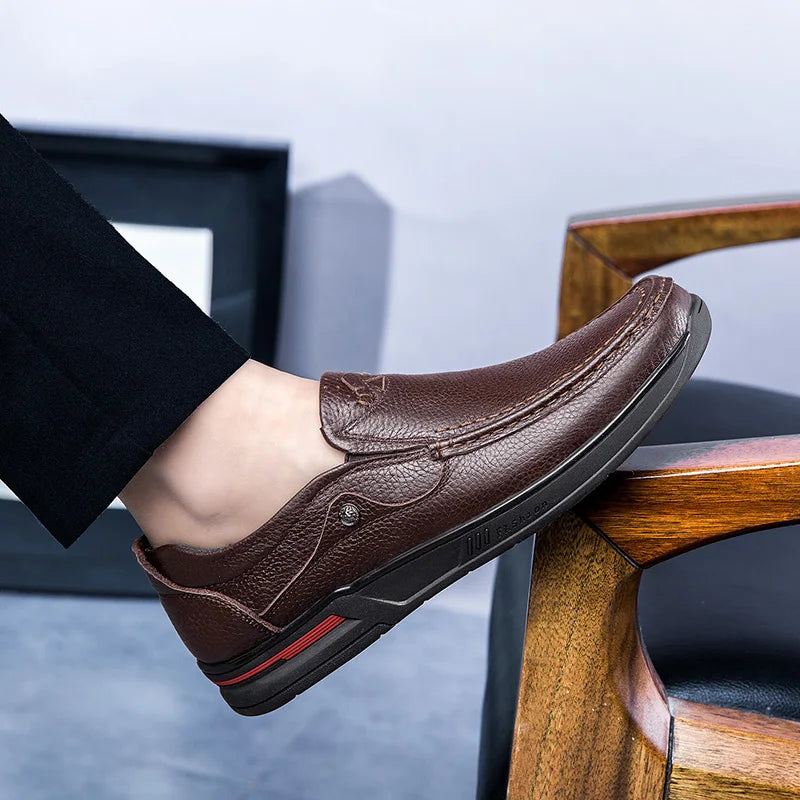 Sapatos Moda Homem em Couro Genuíno - MO033