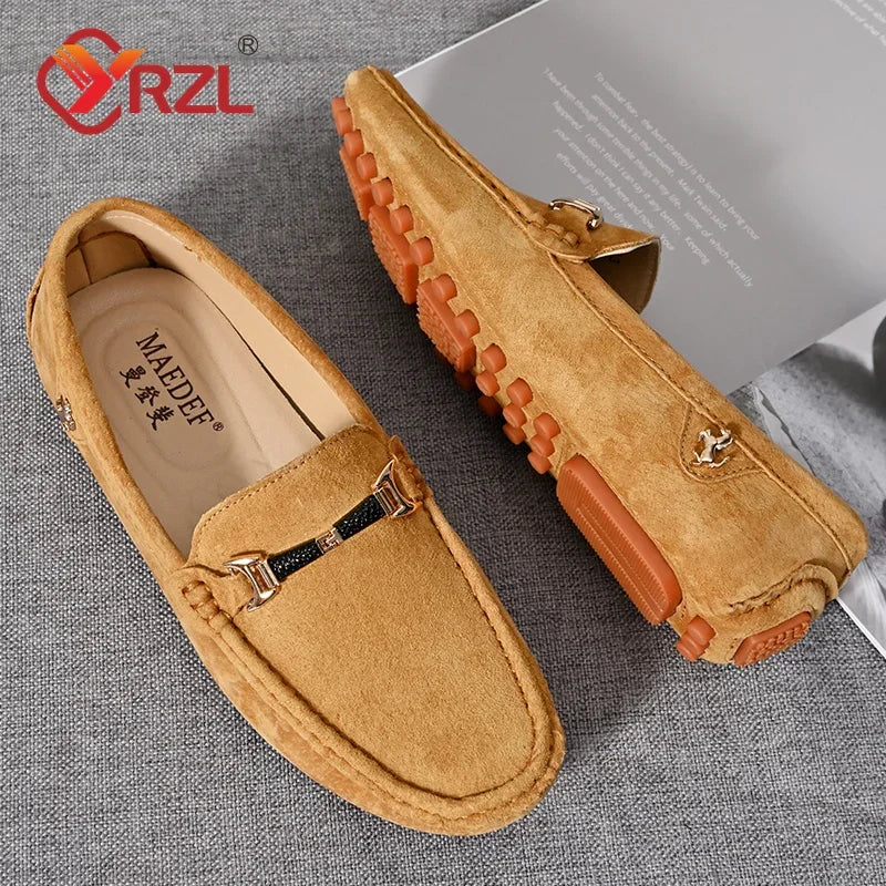 Sapato Mocassim Masculino de Couro de Camurça MOSMM014
