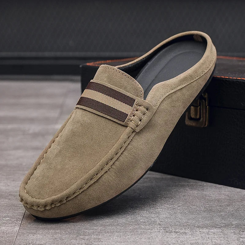 Sapatos Mule Casuais Masculino de Couro - MOMU04