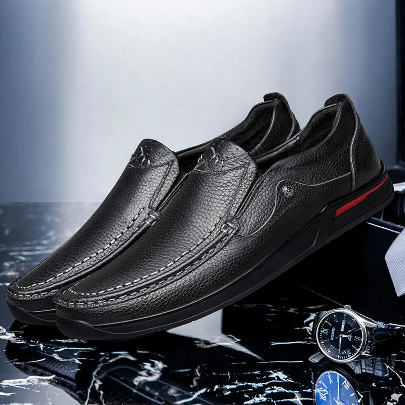 Sapatos Moda Homem em Couro Genuíno - MO033