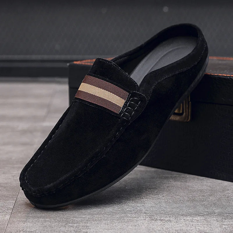 Sapatos Mule Casuais Masculino de Couro - MOMU04