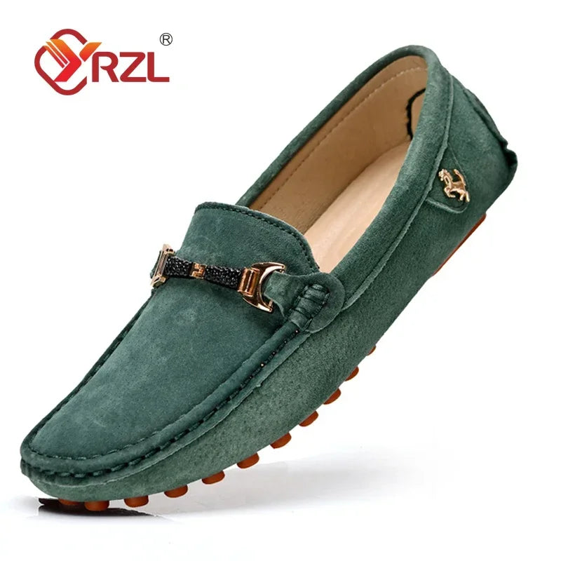 Sapato Mocassim Masculino de Couro de Camurça MOSMM014