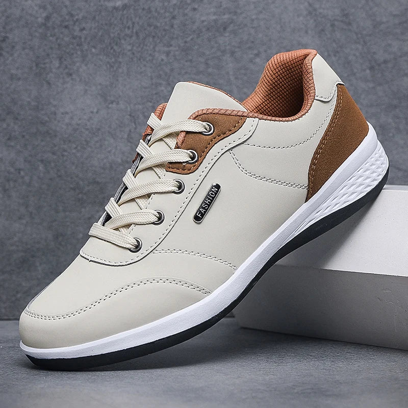Tênis Casual Masculino em Couro - MOT011
