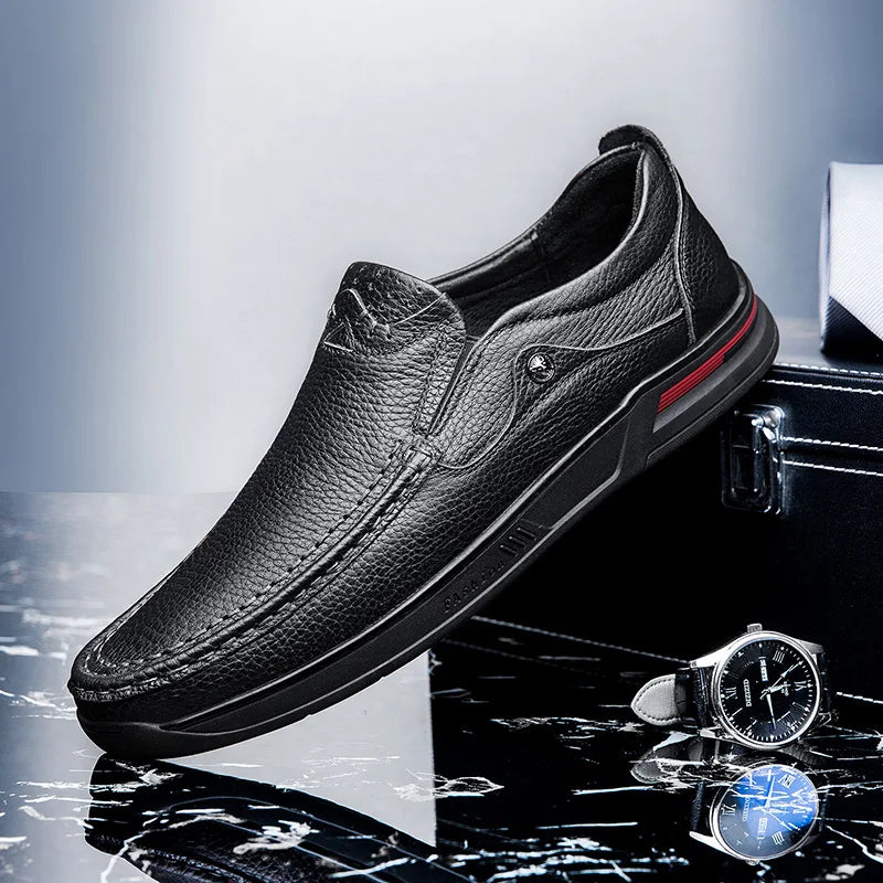 Sapatos Moda Homem em Couro Genuíno - MO033